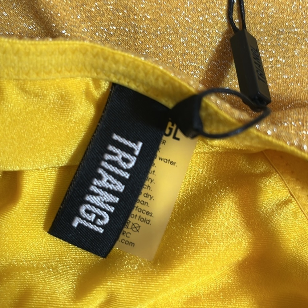 Triangl Swimwear Yellow Glitter String Bikini Bottom - Picture 10 of 12
